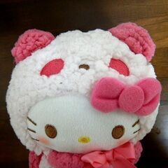  ◆サンリオ キティ ピンク パンダ ぬいぐるみ 中古品の画像
