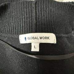 黒 Lサイズ 長袖ニット セーター　グローバルワークLの画像