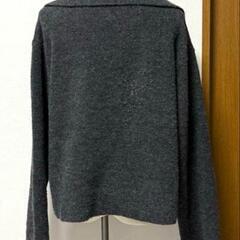 ダークグレー　ニット　ZARA Lの画像
