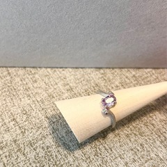 天然石アメジスト付きヘビリング！フリーサイズ！の画像