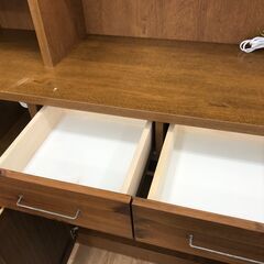 ★ジモティ割あり★ 未次家具工芸　食器棚　木製　北欧風　おしゃれ　 H182×W120×D45　 クリーニング済み KJ11226　の画像