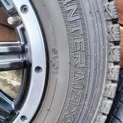 NVAN用アルミ付きスタッドレス　引き取りのみ　ダンロップ　走行2000km 2024年1月購入の画像