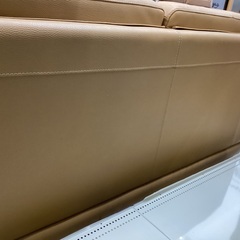 3人掛けソファー ブラウン 総革の画像