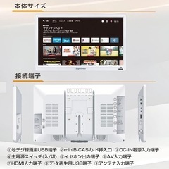 2025新登場 14インチ 液晶テレビ スマートテレビ(Android TV) 地デジ内蔵(地上波デジタル)  YouTube 新品未使用の画像