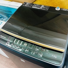 【Hisense】洗濯機 HW-G55E7KK 5.5kg 2020年製の画像