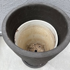 鉢植え　黒の画像