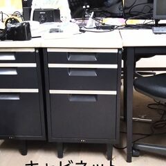 オフィス机 椅子のセット+キャビネットの画像