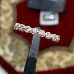 Pt900 ピンクダイヤ　ハーフエタニティ　リング　0.3ct ...