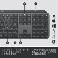 KX800 キーボード MX KEYS [Bluetooth・USB /ワイヤレス]の画像