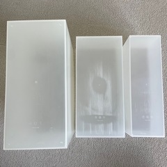無印 ファイルボックス 半透明 3つセットの画像