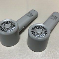 ハンディファン 2個セット グレー 充電ケーブル付きの画像