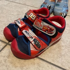 17cm,18cm,19cm アシックス　トミカ　男の子　光るスニーカー　5足セットの画像