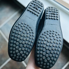 EMPORIO ARMANI  エンポリオアルマーニ　エンブレム　ローファー　NVY スウェード　X4B064の画像