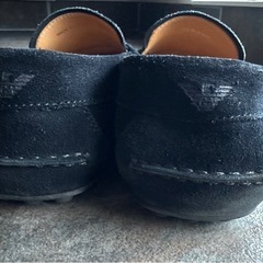 EMPORIO ARMANI  エンポリオアルマーニ　エンブレム　ローファー　NVY スウェード　X4B064の画像