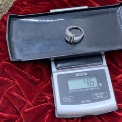 K18WG ダイヤモンドリング　4.6g 約9号　 0.69ctの画像