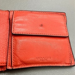 ☆coach☆ コーチ　オレンジ🍊二つ折り財布👛😀の画像