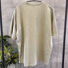 UNIQLO コットンリラックススリットチュニック　L 半袖 グリーン　緑　無地の画像