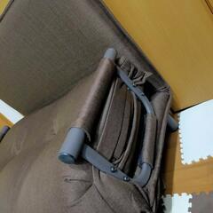 山善　折りたたみソファベッドの画像