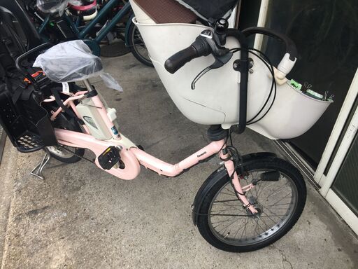 地域限定送料無料　ギュットミニ　16AH　三人乗り　ピンク系　神戸市　電動自転車 地域限定送料無料 パナソニック ギュットミニ 子供乗せ 13,2AH 20