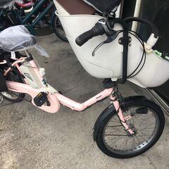 地域限定送料無料　パナソニック　ギュットミニ　三人乗り　13,2AH　子供乗せ　ピンク　キッスミニ　ビッケポーラー　神戸市　電動自転車の画像