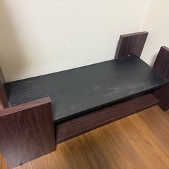 黒透明ガラス　テーブルの画像