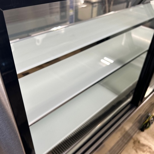 6322【美品】20年製 JCM ケーキ菓子 対面 スイーツ 冷蔵ショーケース LED照明 ガラス冷蔵庫 後引戸 キャスター付 RITS-219T