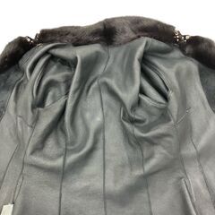 186000 現状品 HARMANLI ハルマンリ ファーコート ブラック レザー/ファー レディース [241118HM130155]の画像