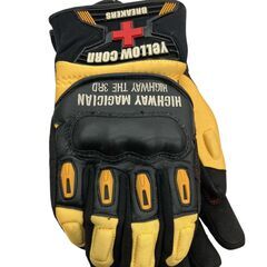 168000 現状品 YeLLOW CORN その他バイク用品 HIGHWAY MAGICIAN イエロー ブラック グローブ Mサイズ [250113HM150028]の画像