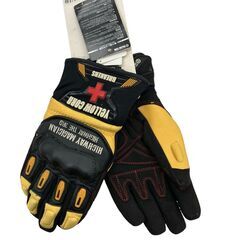 168000 現状品 YeLLOW CORN その他バイク用品 HIGHWAY MAGICIAN イエロー ブラック グローブ Mサイズ [250113HM150028]の画像