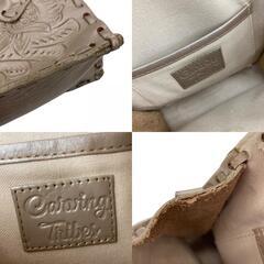 186000 現状品 Carvin Tribes カービングトライブス ショルダーバッグ ミニマエストラ ベージュ系 2WAY レザー レディース [250218HM110169]の画像