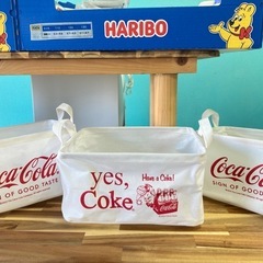 コカコーラ布×ワイヤー小物入れセットの画像