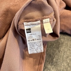 GU コーデュロイ ベルテッド オーバーサイズシャツ M ピンク　羽織　長袖の画像