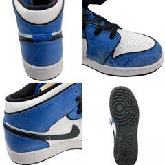 186000 現状品 NIKE ナイキ その他靴 AIR JORDAN 1 MID SE SIGNAL BQ6931-402  White Blue Black 25.0cm [250404HM070478]の画像