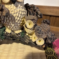 縁起物！フクロウの置き物の画像