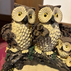 縁起物！フクロウの置き物の画像