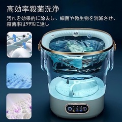 小型洗濯機 グレード 折りたたみ ミニ洗濯機 3分脱水 5/10分洗浄 小型脱水機 下着 靴下 ベビー服 LOM-02F Proの画像