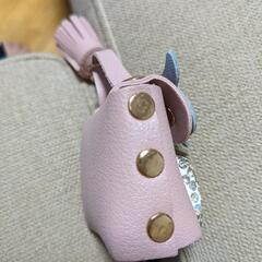 新古品　フクロウ　キーホルダー　ピンクの画像