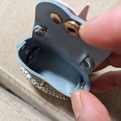新古品　フクロウ　キーホルダー　水色の画像
