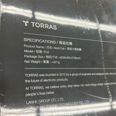 186000 新品未使用 TORRAS その他家電 COOLITE FAN FG2  ゴールド ネックファン [250620HM140021]の画像
