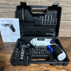 電動ドライバー コードレス 正逆転切り替え 4.5V 44本ビット付きセットの画像