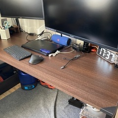 SKK パソコンデスク 160cm モニターアーム取付可能の画像