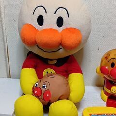 アンパンマン　特大ぬいぐるみ＆おもちゃ2点＆楽器3点＆ライトの画像
