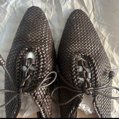ZARA 編みこみサンダル　ポインテッドトゥ　ミュール　40 25.0cmの画像