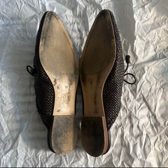ZARA 編みこみサンダル　ポインテッドトゥ　ミュール　40 25.0cmの画像