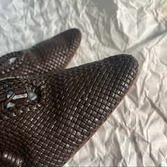 ZARA 編みこみサンダル　ポインテッドトゥ　ミュール　40 25.0cmの画像