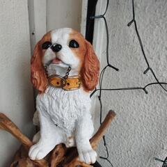 商談中犬の置物高さ25㌢市内の店先に居ますの画像
