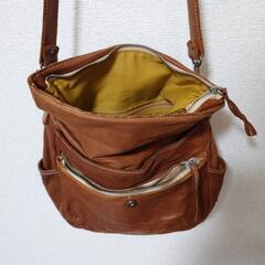 差し上げます　馬皮ショルダーバッグ 美品の画像