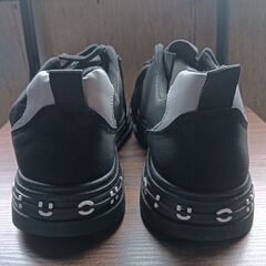 新品 26cm メンズ スニーカー ブラック 厚底 男女兼用 シューズ 識別番号:【N253-S】の画像