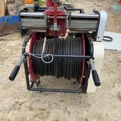 丸山 自動整列巻取セット動噴 MS550ENR 130ｍ巻き MS550ヤンマーディーゼルエンジン L75ASES 馬力7.5セル付★作動確認済の画像