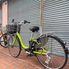 大阪市内配達無料YAMAHA PAS NATURA 電動アシスト自転車グリーン　中古品の画像